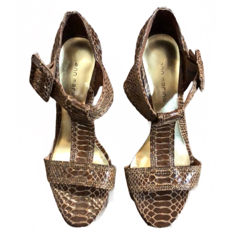 Ann Marino Brown Sandal Heels